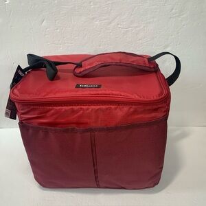 Igloo 24 Can Softside Cooler Bag Red Dual Compartment NWT